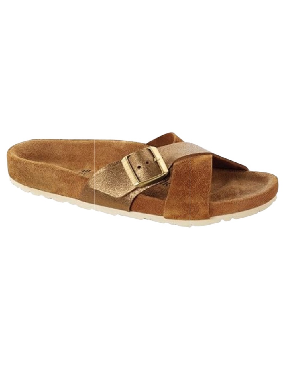 Birkenstock Siena Metallic Brown Gold Crossover Sandals 38 US 7-7.5